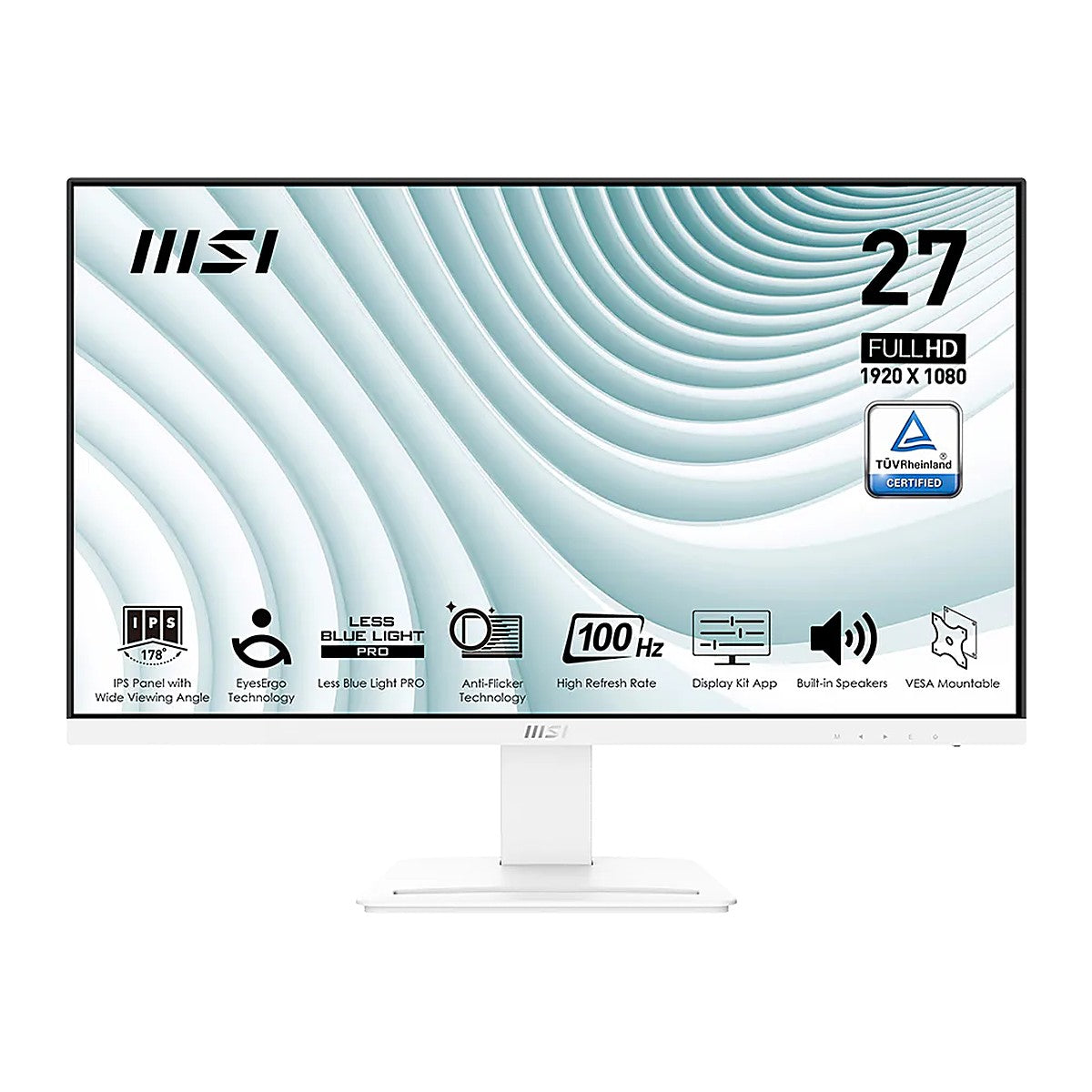 MSI Monitor PRO MP273AW 27" FHD 100Hz IPS Blanco 9S6-3PB4CH-088