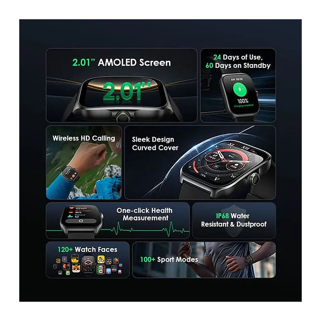 Oraimo Reloj Inteligente Watch Nova AM OSW-812 2.01" AMOLED Negro