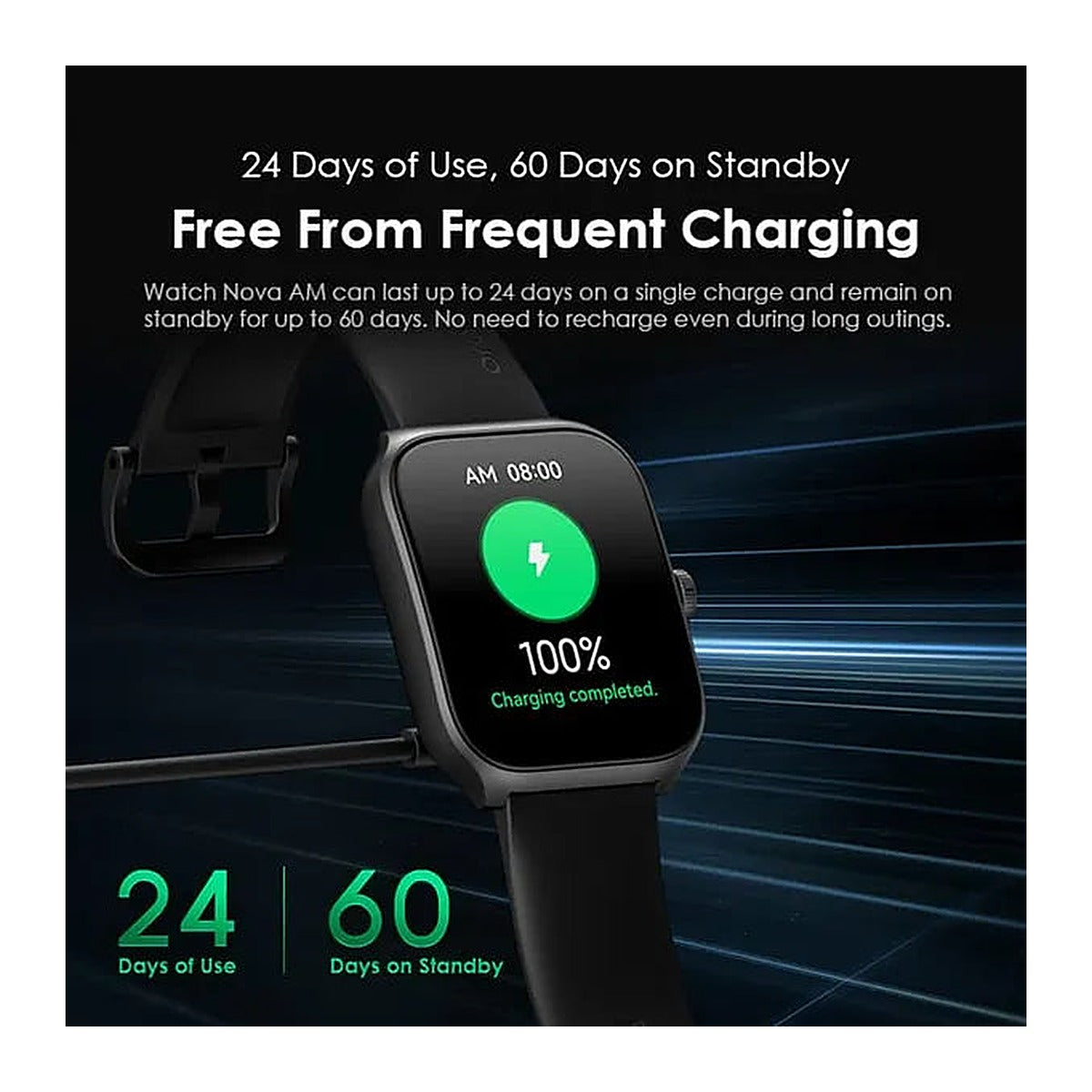 Oraimo Reloj Inteligente Watch Nova AM OSW-812 2.01" AMOLED Negro