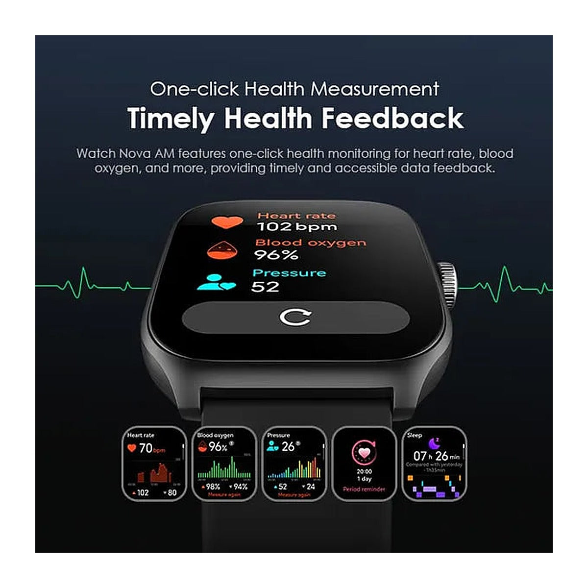 Oraimo Reloj Inteligente Watch Nova AM OSW-812 2.01" AMOLED Negro