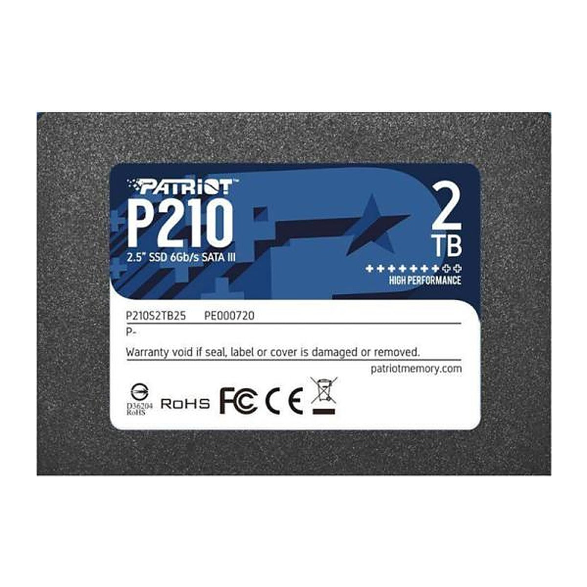 Patriot SSD Interno P210 2TB 2.5" SATA III 520 MB/s P210S2TB25