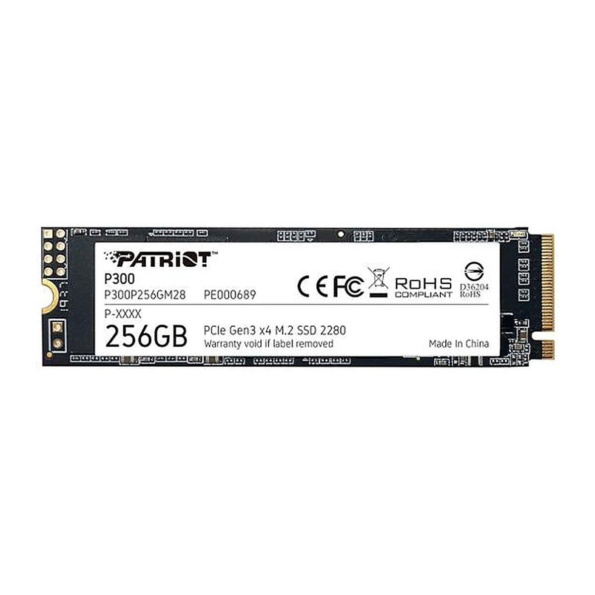 Patriot SSD Interno P300 256GB M.2 2280 NVMe PCIe Gen3 x4 1700 MB/s P300P256GM28