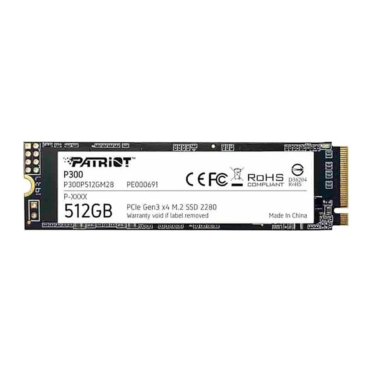 Patriot SSD Interno P300 512GB M.2 2280 NVMe PCIe Gen3 x4 1700 MB/s P300P512GM28
