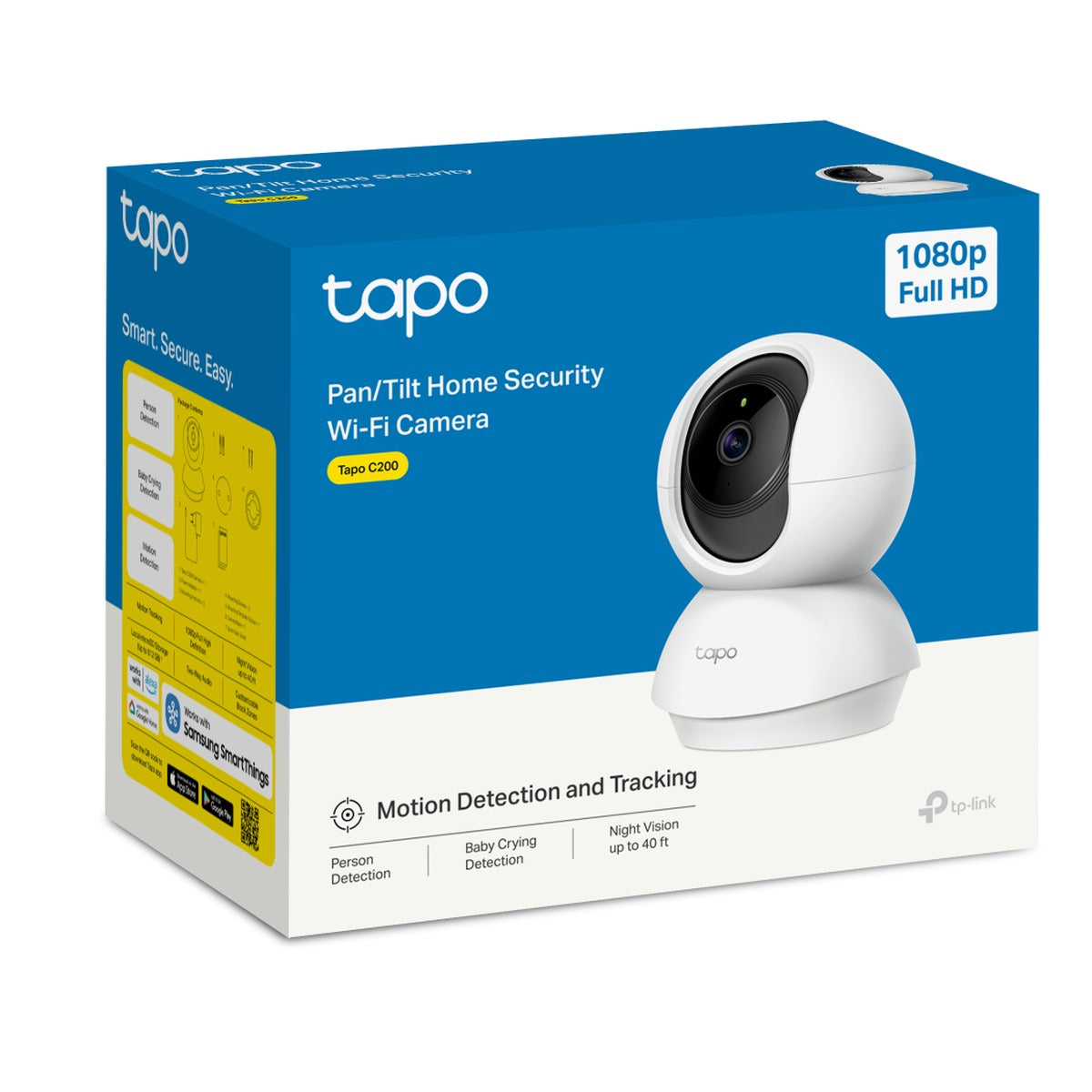 TP-Link Tapo Cámara Wi-Fi Pan/Tilt C200 1080p para Interior