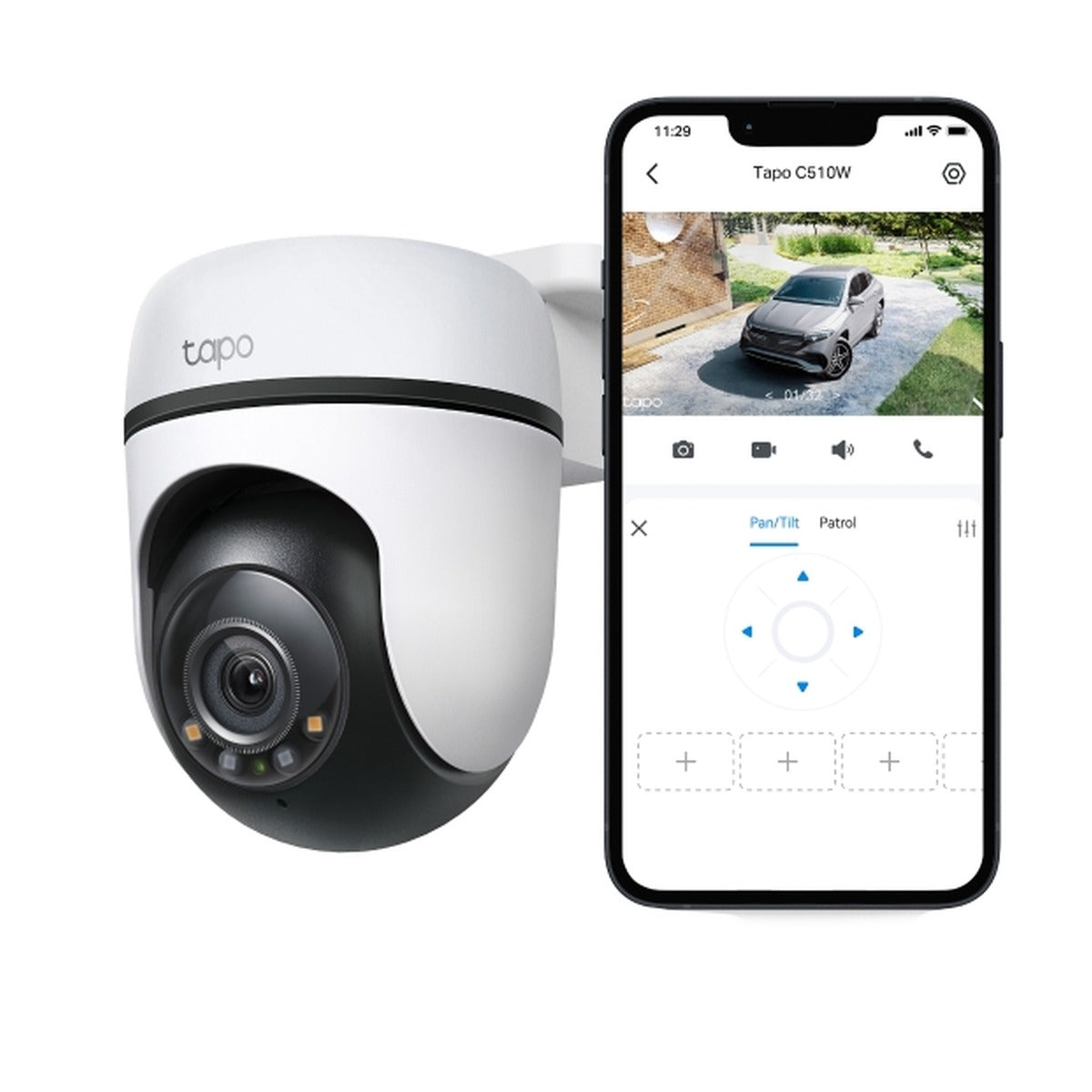 TP-Link Tapo Cámara Wi-Fi Exterior Pan/Tilt C510W 2K IP65 (versión US)