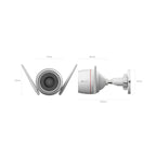 EZVIZ Cámara Wi-Fi Exterior H3c 2K 3MP Visión Nocturna a Color IP67