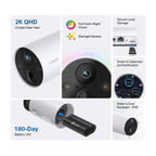 TP-Link Tapo Kit 2 Cámaras con Batería C420S2 2K + Hub H200