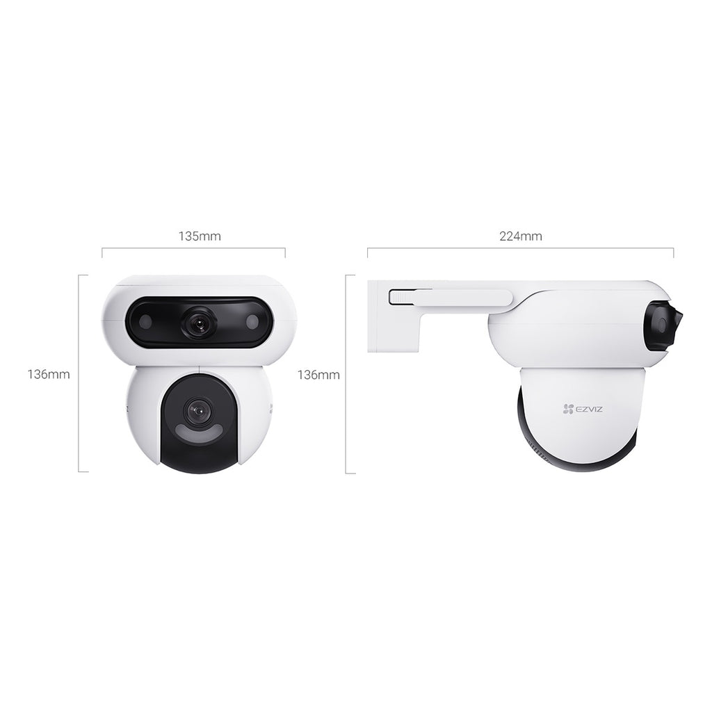 EZVIZ Cámara Wi-Fi Pan/Tilt H90 Dual 2K+ Doble Lente Exterior IP65