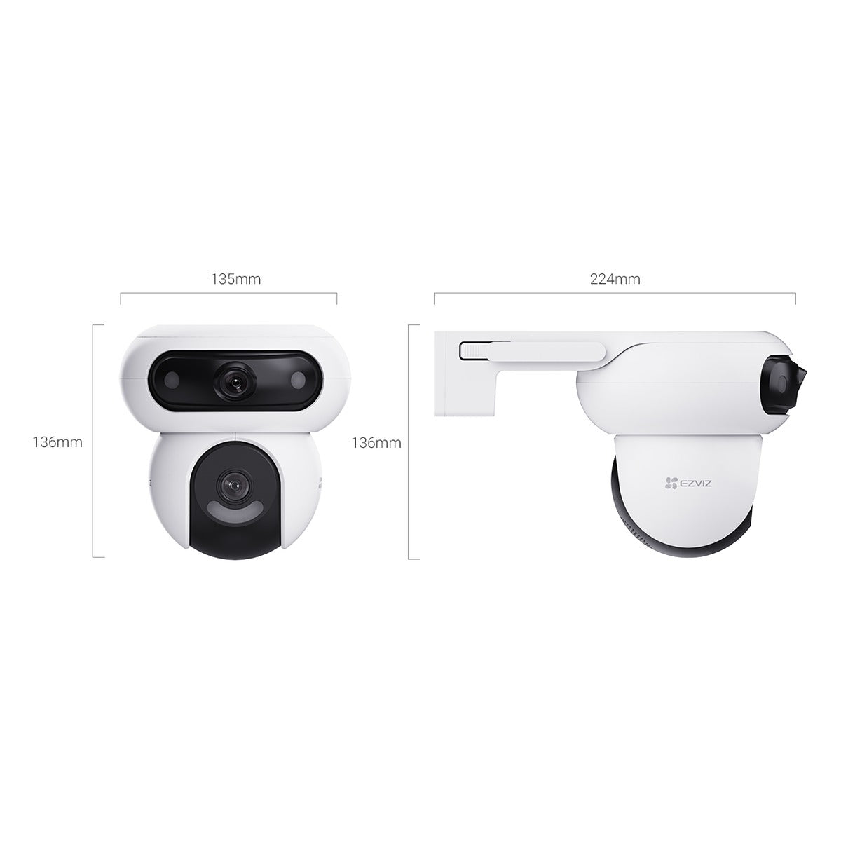 EZVIZ Cámara Wi-Fi Pan/Tilt H90 Dual 2K+ Doble Lente Exterior IP65