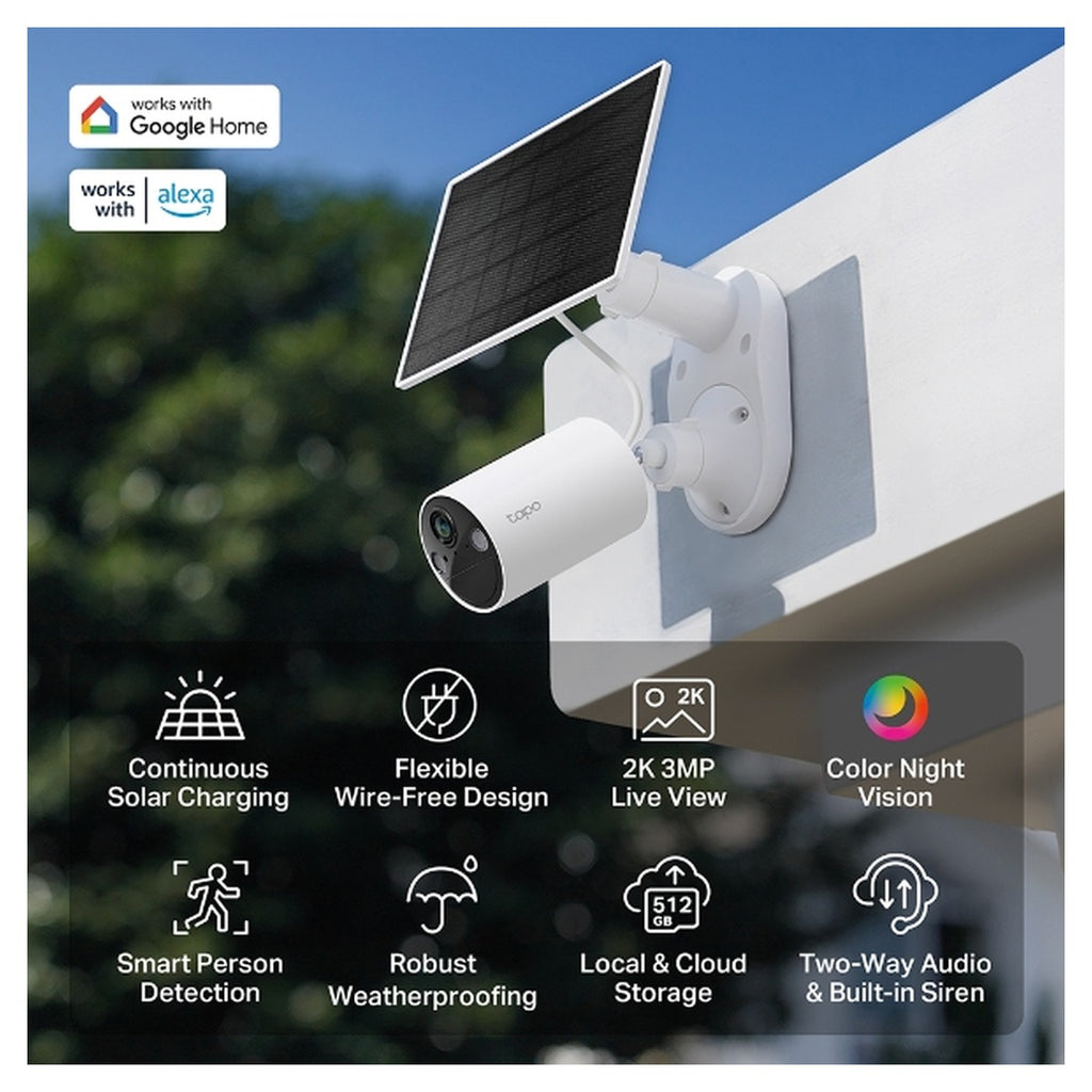 TP-Link Tapo Kit Cámara Solar C410 2K 3MP con Panel A201 (versión US)