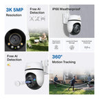 TP-Link Tapo Cámara Wi-Fi 6 Exterior Pan/Tilt C530WS 3K IP66 (versión US)