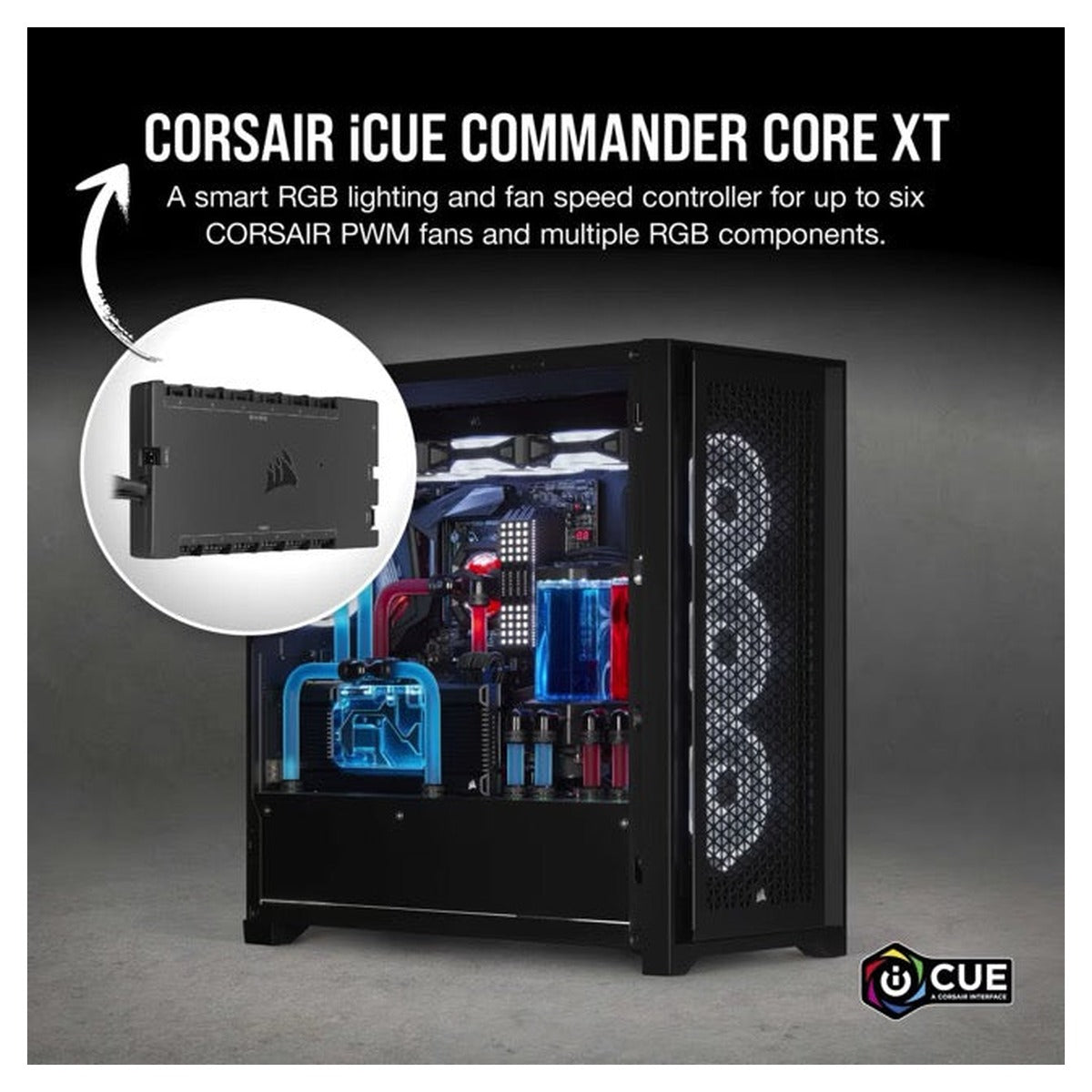 Corsair iCUE Commander CORE XT Controlador RGB y de Ventiladores (CL-9011112-WW)