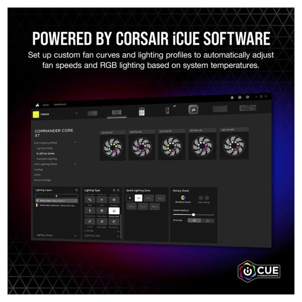Corsair iCUE Commander CORE XT Controlador RGB y de Ventiladores (CL-9011112-WW)