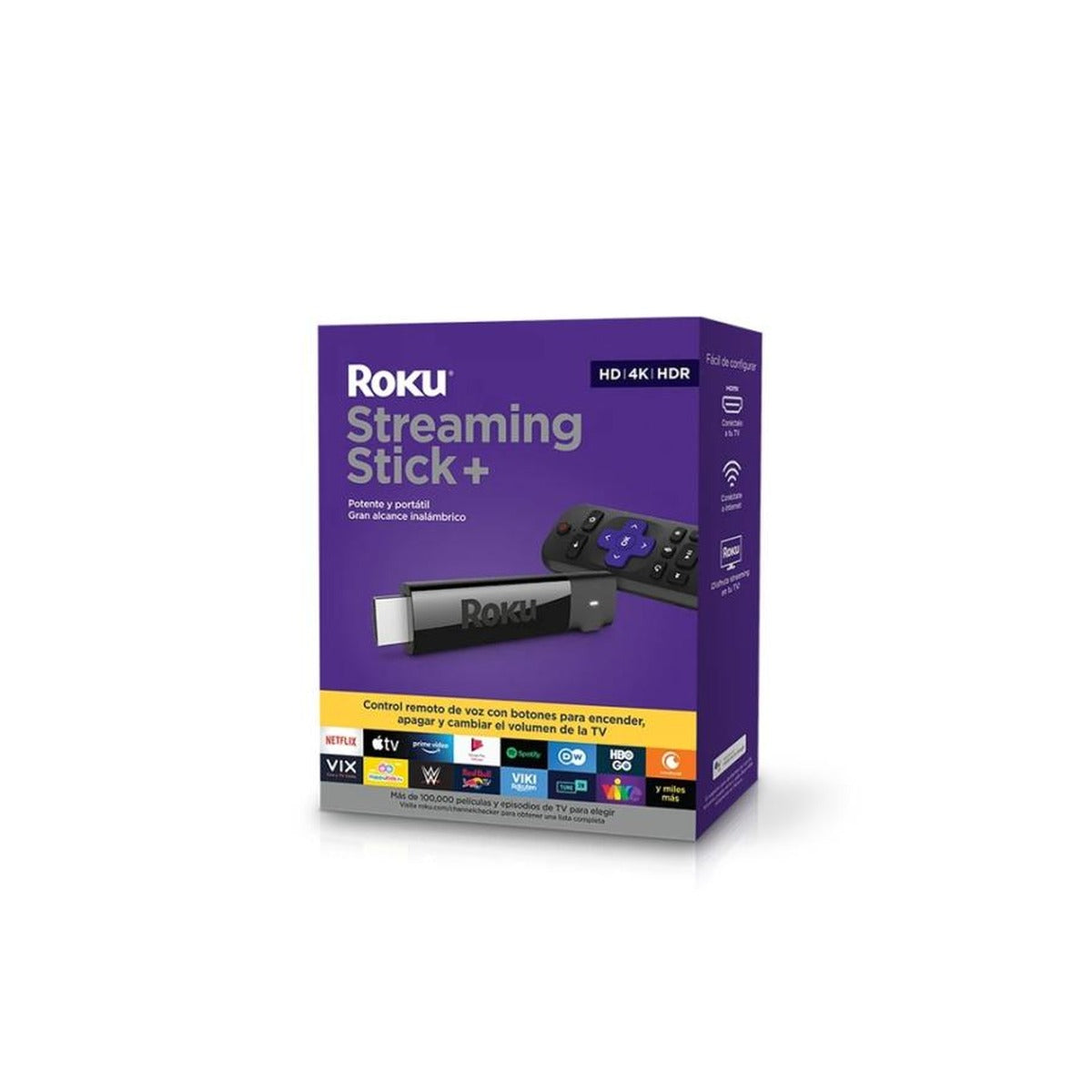 Roku Streaming Stick+ (3810, 2019) 4K HDR con Control Remoto