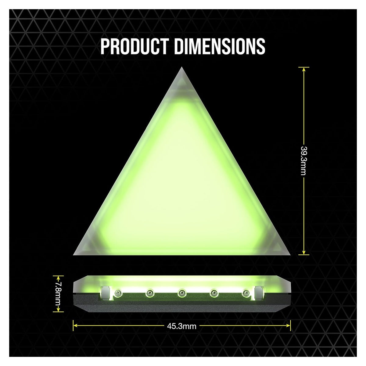 Corsair iCUE LC100 Paneles de Iluminación RGB Mini Triángulo, Kit de 9 (CL-9011114-WW)