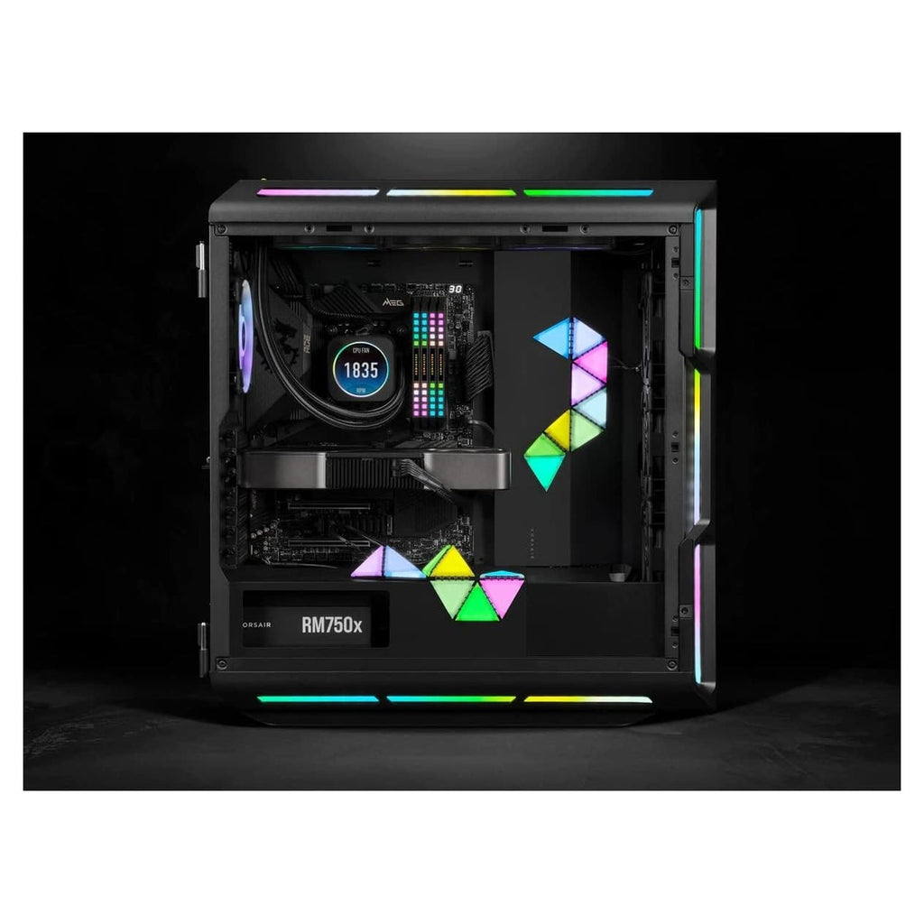 Corsair iCUE LC100 Paneles de Iluminación RGB Mini Triángulo, Kit de 9 (CL-9011114-WW)