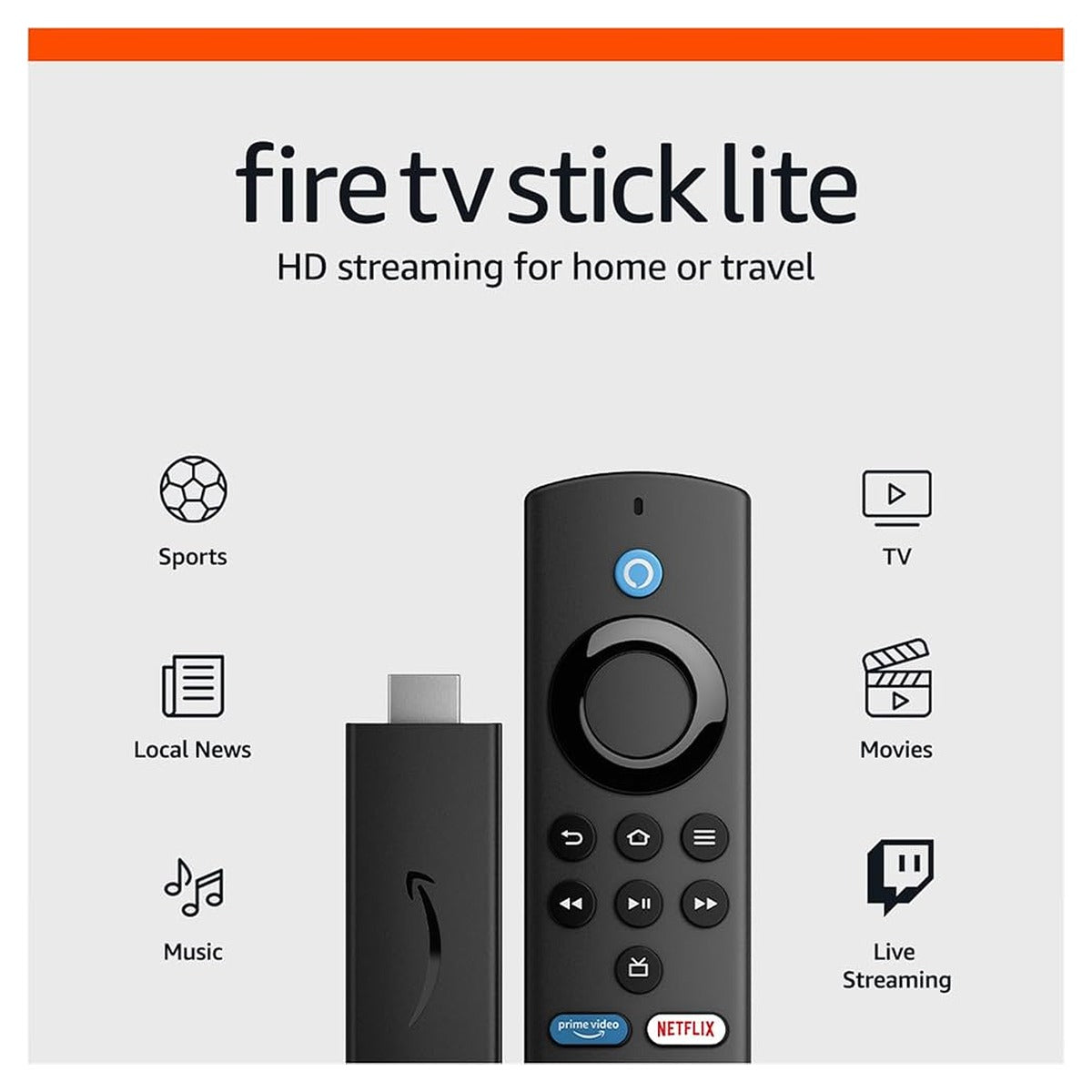 Amazon Fire TV Stick Lite (2020) Full HD, Control por Voz Alexa