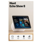 Amazon Echo Show 8 (2025, 4ta Gen) Pantalla Inteligente 8.7" con Alexa, Wi-Fi 6E, Blanco