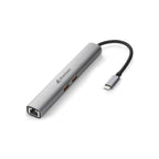 Sharkoon Adaptador USB-C OfficePal Combo HDMI 4K, Ethernet y USB 10 Gbps
