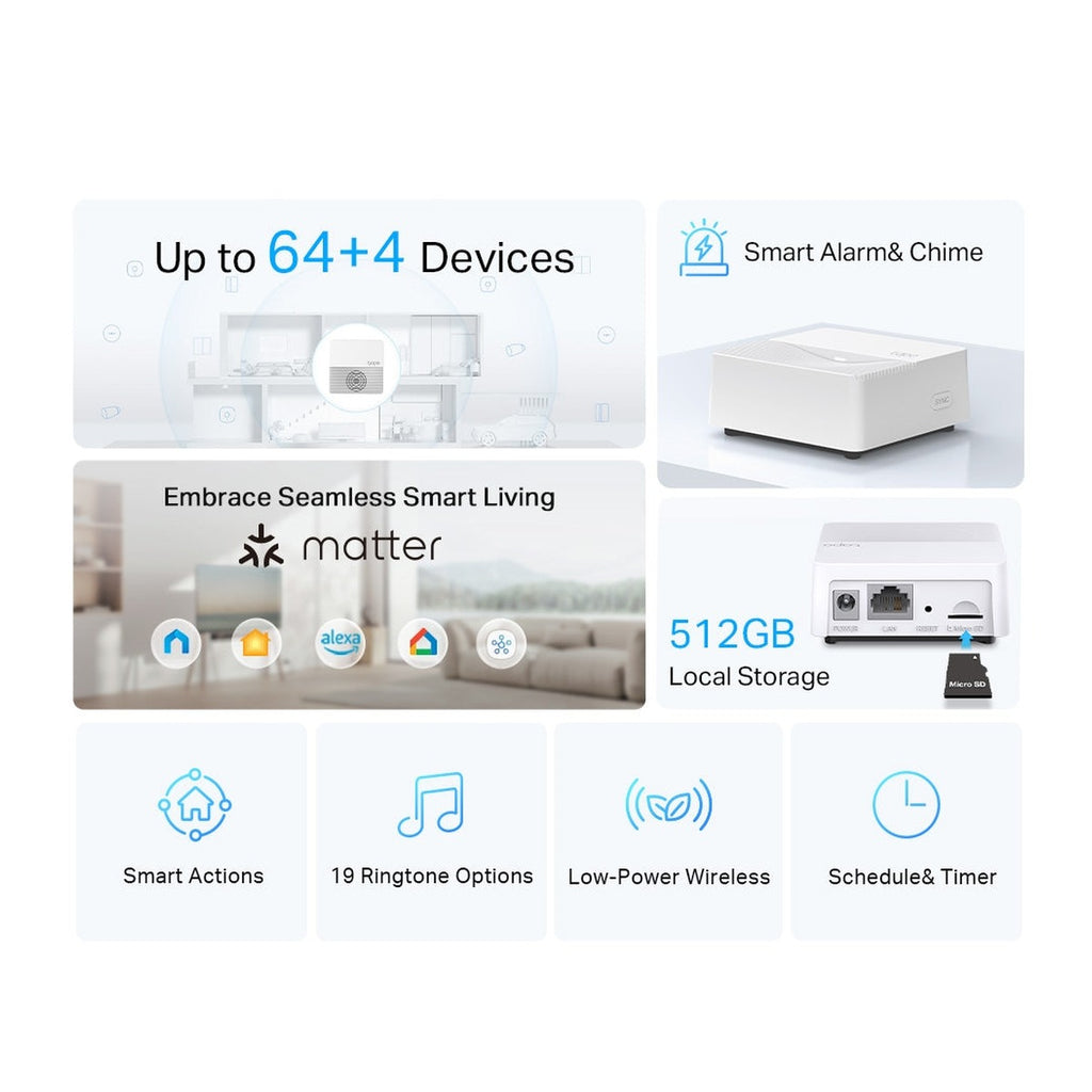 TP-Link Tapo Hub Inteligente H200 con Alarma, Timbre y Almacenamiento microSD