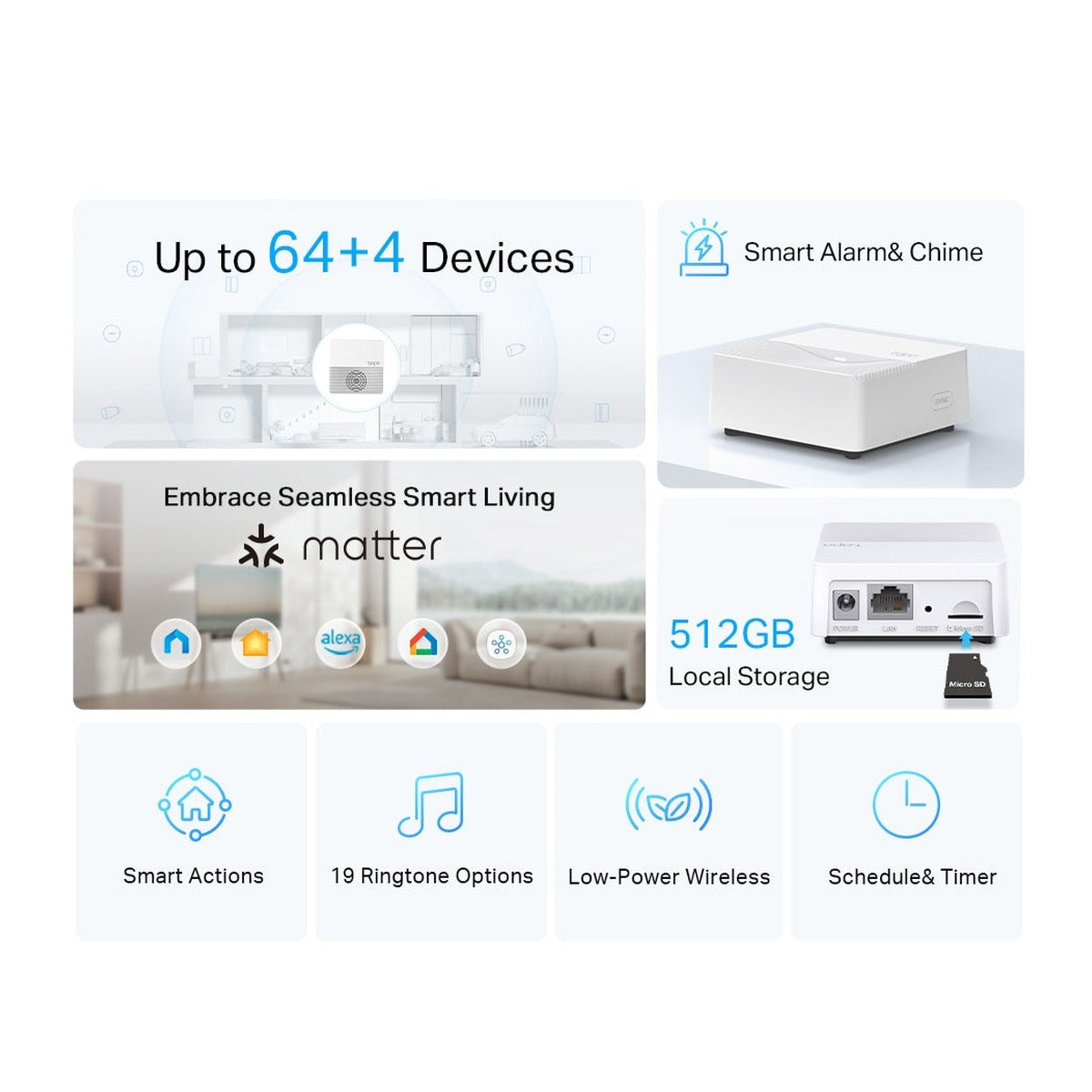 TP-Link Tapo Hub Inteligente H200 con Alarma, Timbre y Almacenamiento microSD