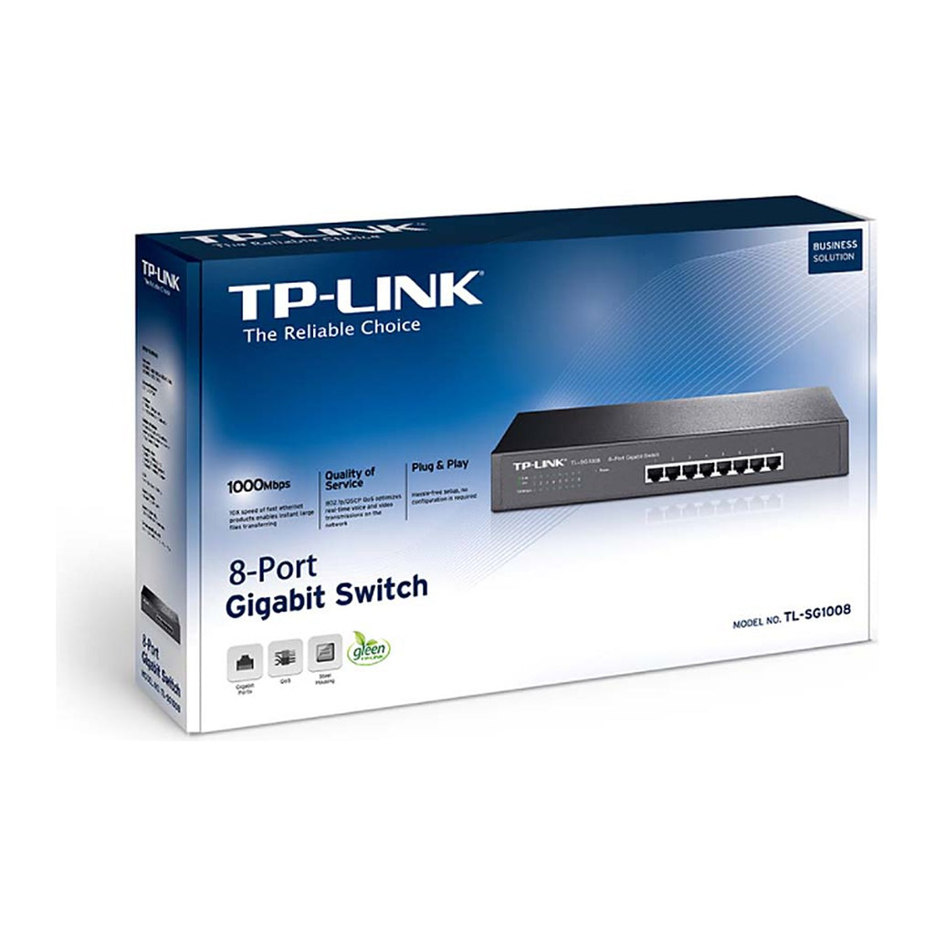 TP-Link Switch TL-SG1008 8 Puertos Gigabit Rack