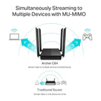 TP-Link Router Archer C64 AC1200 MU-MIMO Gigabit