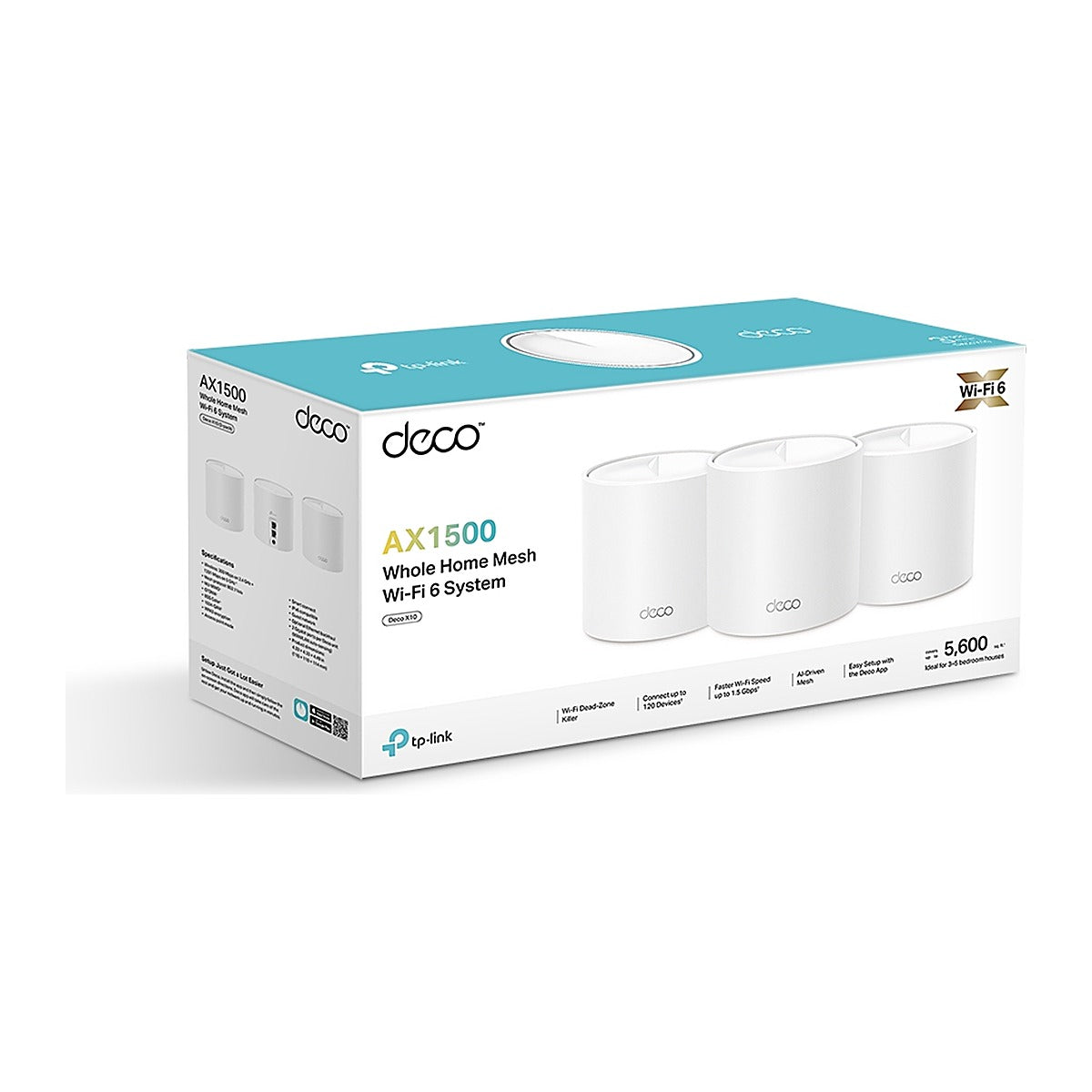TP-Link Sistema Mesh Deco X10 AX1500 Wi-Fi 6 (3 unidades)