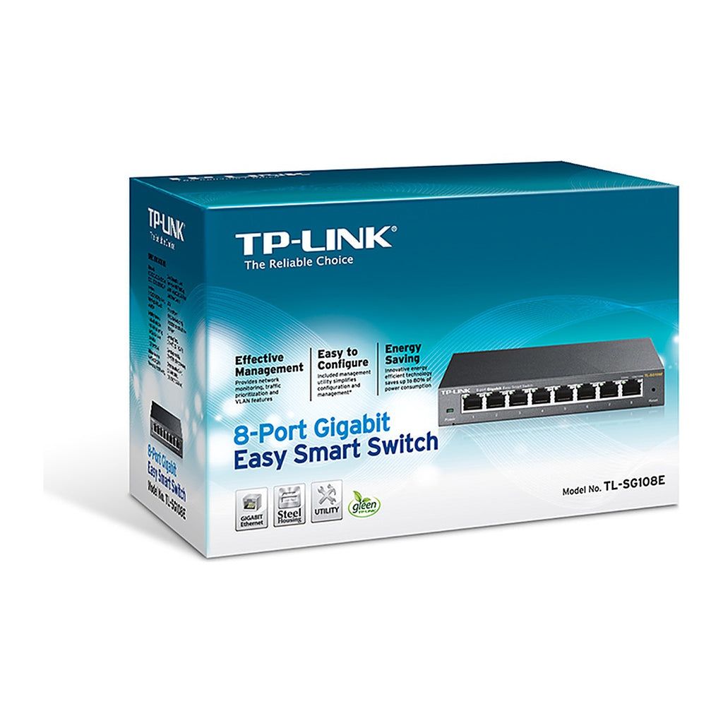 TP-Link Switch TL-SG108E 8 Puertos Gigabit Easy Smart