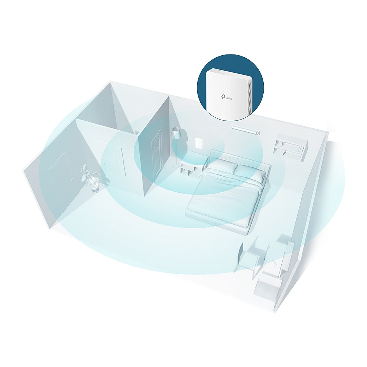 TP-Link Omada Punto de Acceso de Pared EAP235-Wall AC1200