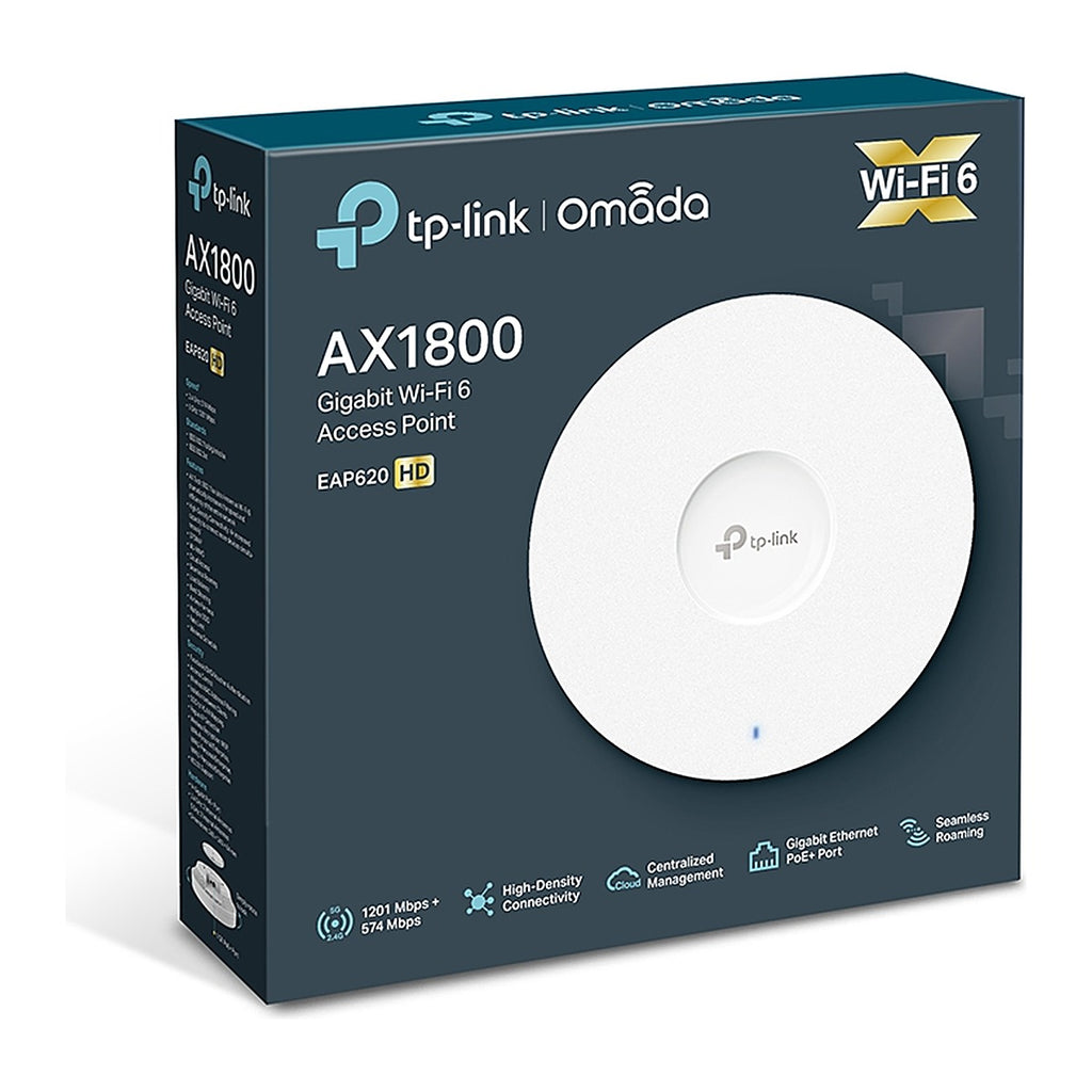TP-Link Omada Punto de Acceso EAP620 HD AX1800 Wi-Fi 6 Techo