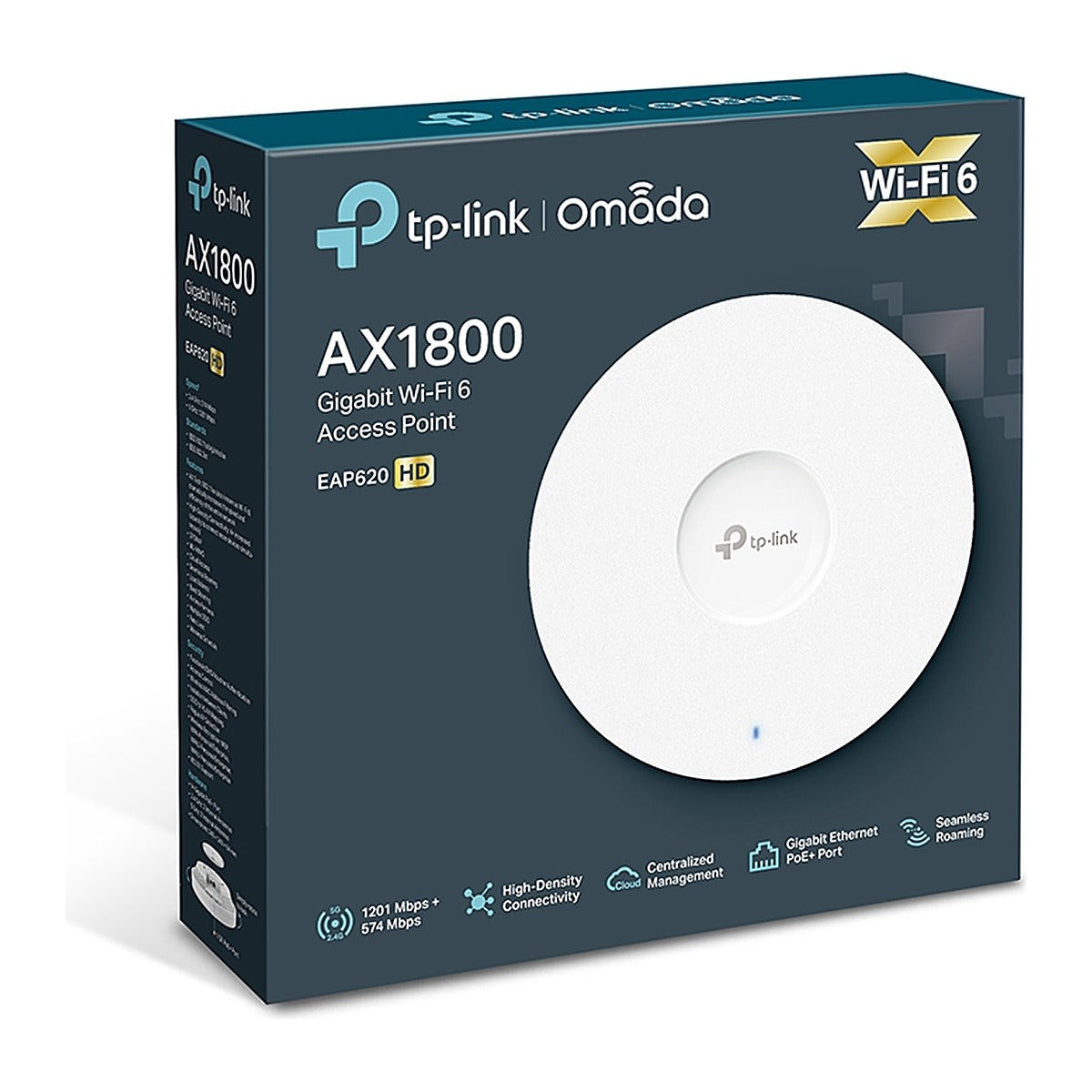 TP-Link Omada Punto de Acceso EAP620 HD AX1800 Wi-Fi 6 Techo