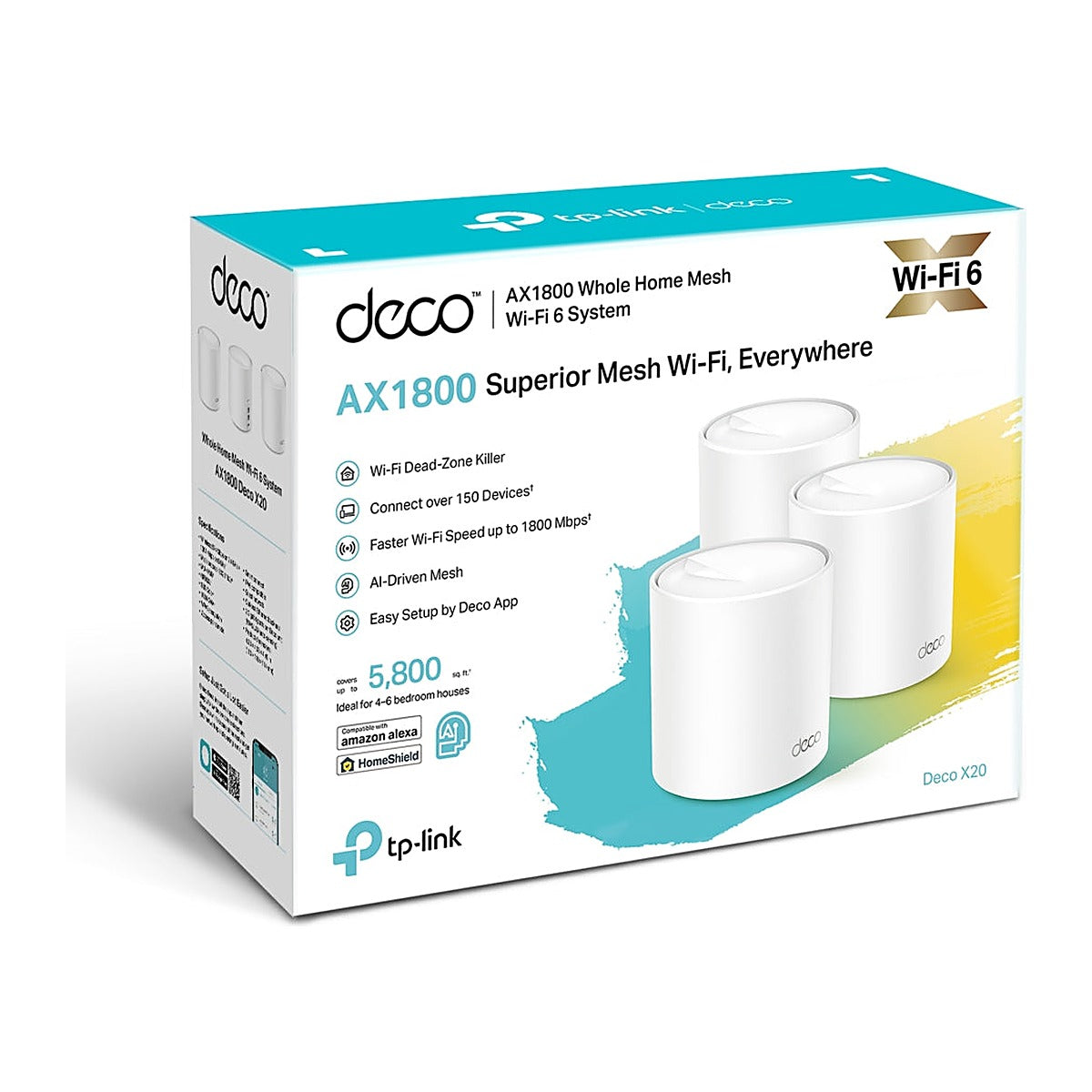 TP-Link Sistema Mesh Deco X20 AX1800 Wi-Fi 6 (3 unidades)