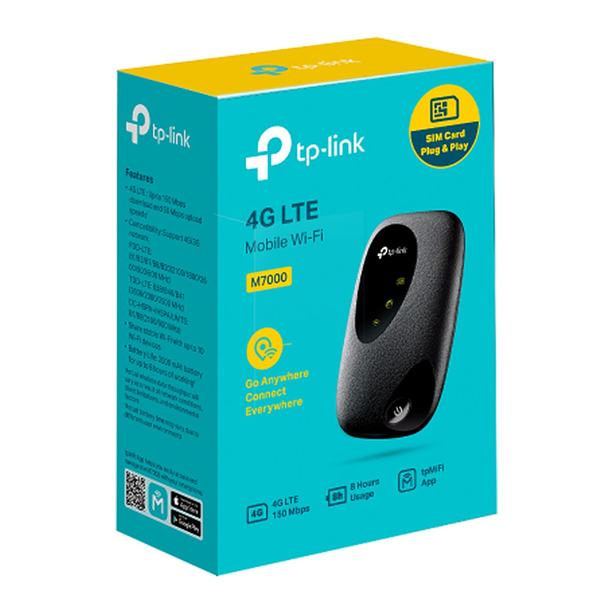 TP-Link Router Portátil 4G LTE M7000 con Batería