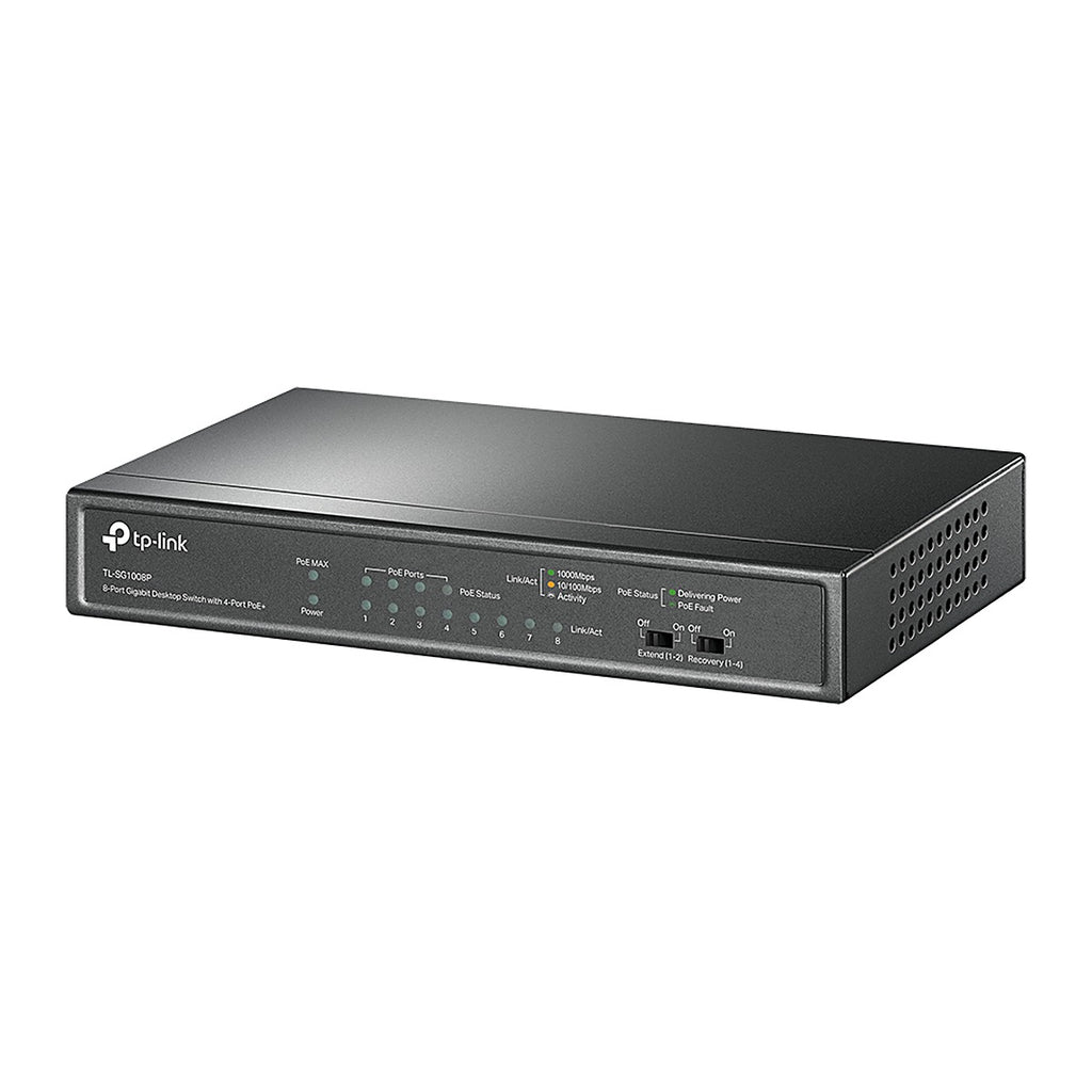 TP-Link Switch PoE+ TL-SG1008P 8 Puertos Gigabit (4 PoE+) 64 W