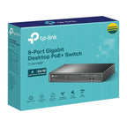 TP-Link Switch PoE+ TL-SG1008P 8 Puertos Gigabit (4 PoE+) 64 W