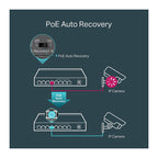 TP-Link Switch PoE+ TL-SG1008P 8 Puertos Gigabit (4 PoE+) 64 W