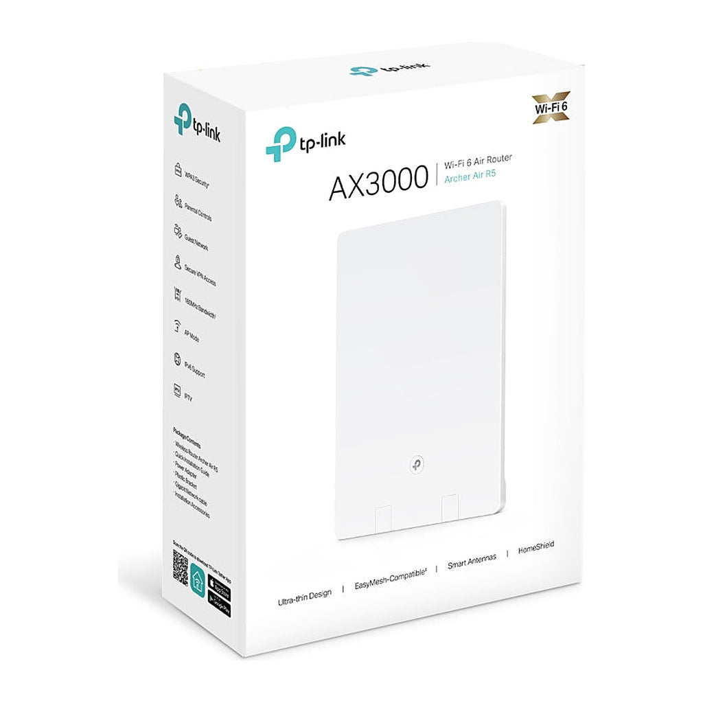 TP-Link Router Wi-Fi 6 Archer Air R5 AX3000 Ultradelgado (versión EU)