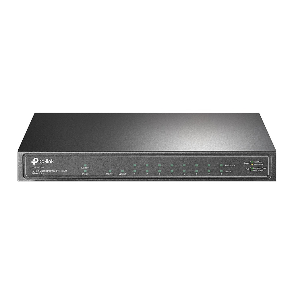 TP-Link Switch PoE+ TL-SG1210P 10 Puertos Gigabit (8 PoE+) + SFP