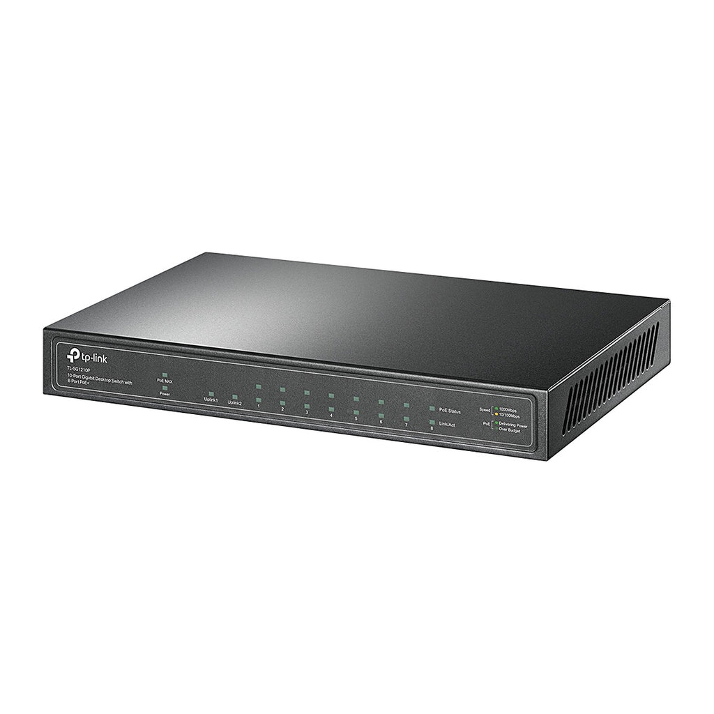 TP-Link Switch PoE+ TL-SG1210P 10 Puertos Gigabit (8 PoE+) + SFP