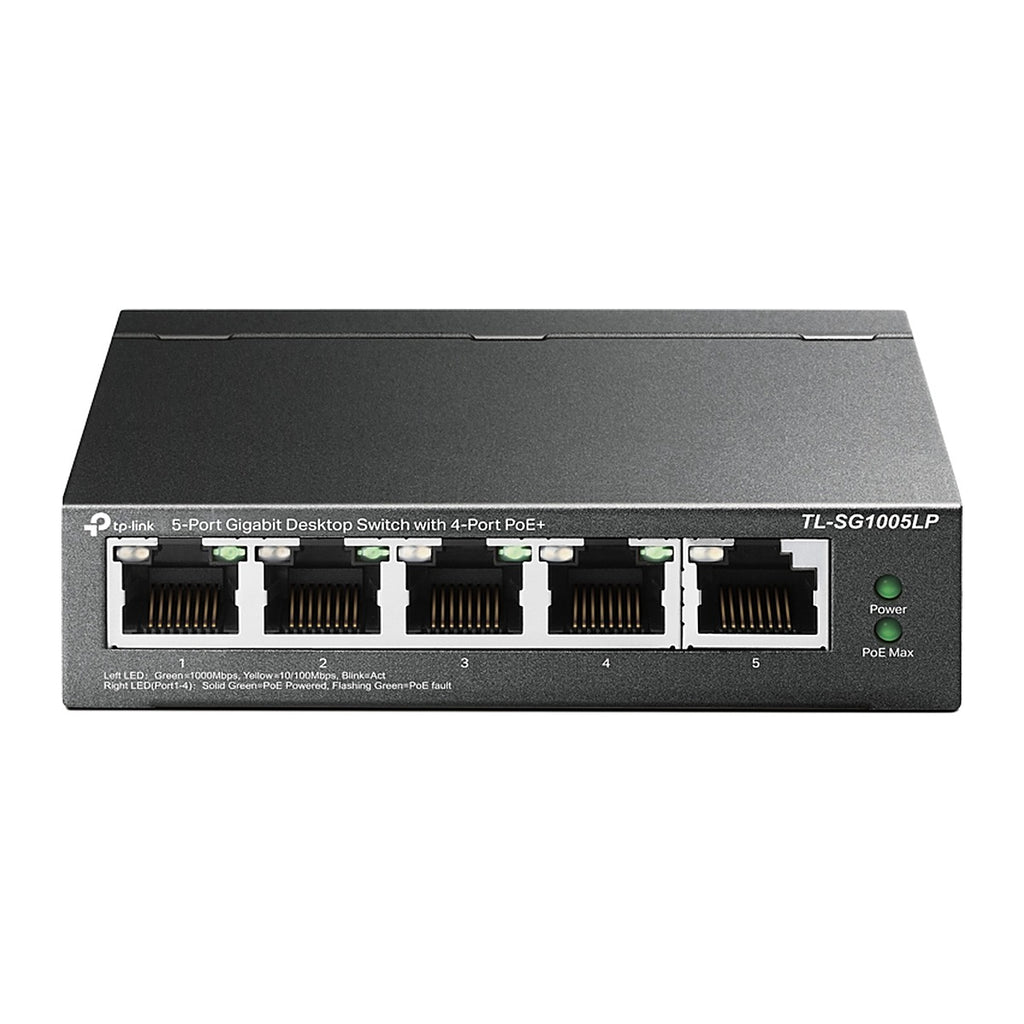 TP-Link Switch PoE TL-SG1005LP 5 Puertos Gigabit (4 PoE) 40 W