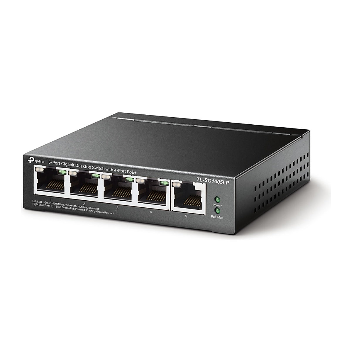 TP-Link Switch PoE TL-SG1005LP 5 Puertos Gigabit (4 PoE) 40 W