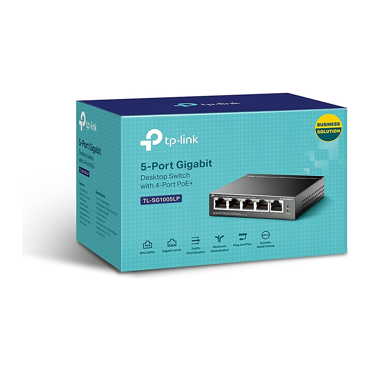 TP-Link Switch PoE TL-SG1005LP 5 Puertos Gigabit (4 PoE) 40 W