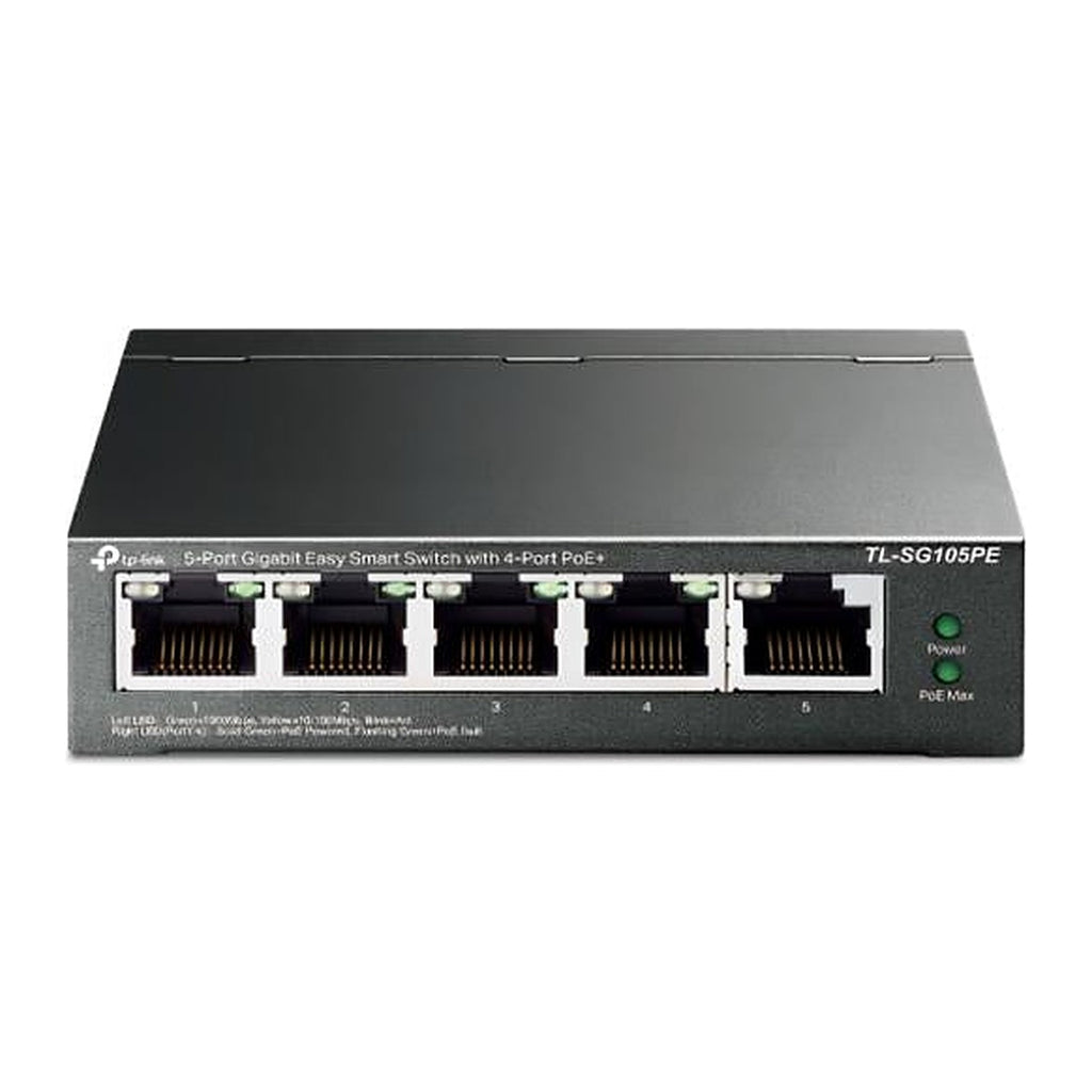 TP-Link Switch PoE+ TL-SG105PE 5 Puertos Gigabit (4 PoE+) Easy Smart