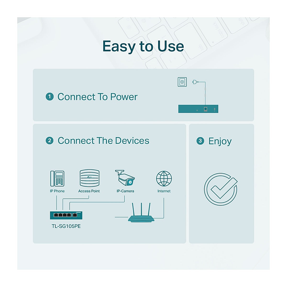 TP-Link Switch PoE+ TL-SG105PE 5 Puertos Gigabit (4 PoE+) Easy Smart