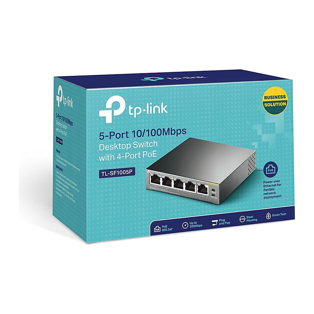 TP-Link Switch PoE TL-SF1005P 5 Puertos 10/100 (4 PoE)