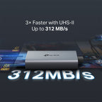 TP-Link Lector de Tarjetas USB-C SD y microSD UHS-II UA440C