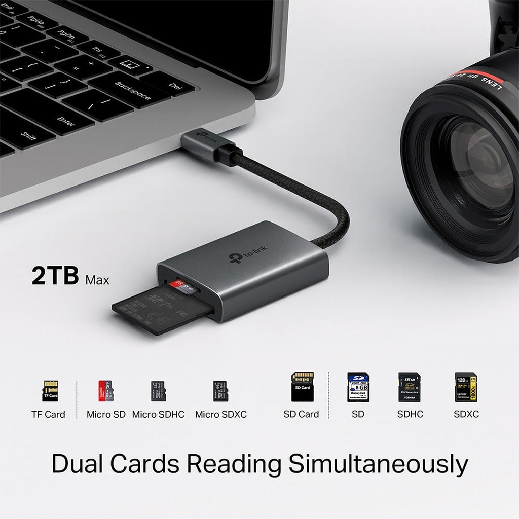 TP-Link Lector de Tarjetas USB-C SD y microSD UHS-II UA440C