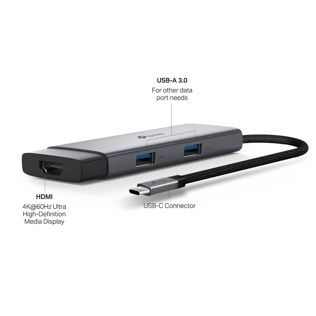 TP-Link Hub USB-C 5 en 1 HDMI 4K y PD 100W UH5020C